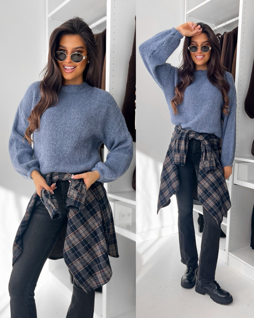 SWETEREK LAMA Z ALPAKĄ - OCEAN