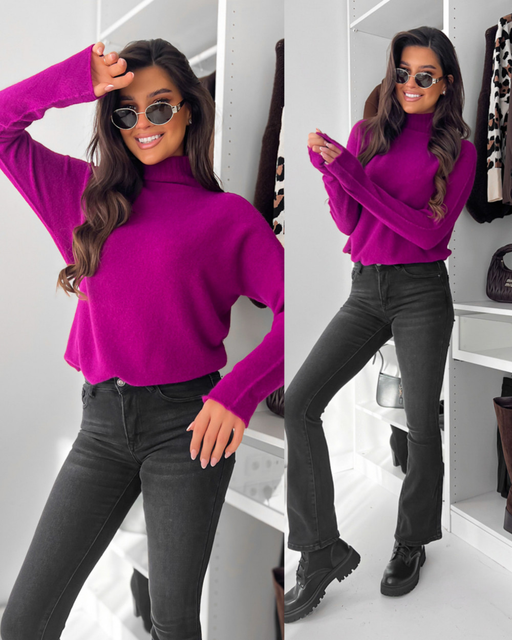 SWETEREK CINDY Z BABY ALPAKA - VIOLET