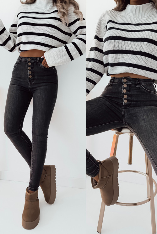 SPODNIE DAYSY SKINNY - gray
