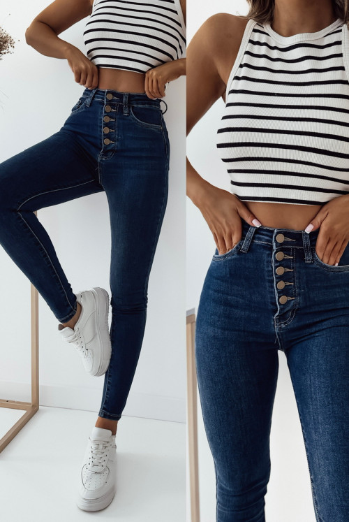SPODNIE DAYSY SKINNY - blue