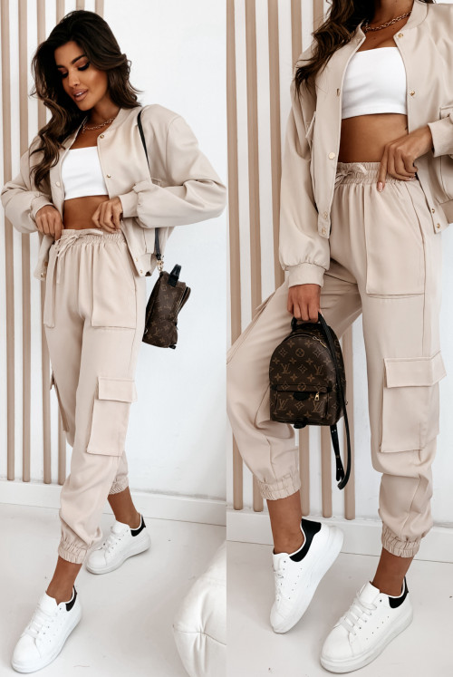 SPODNIE ELISS BOJÓWKI - beige