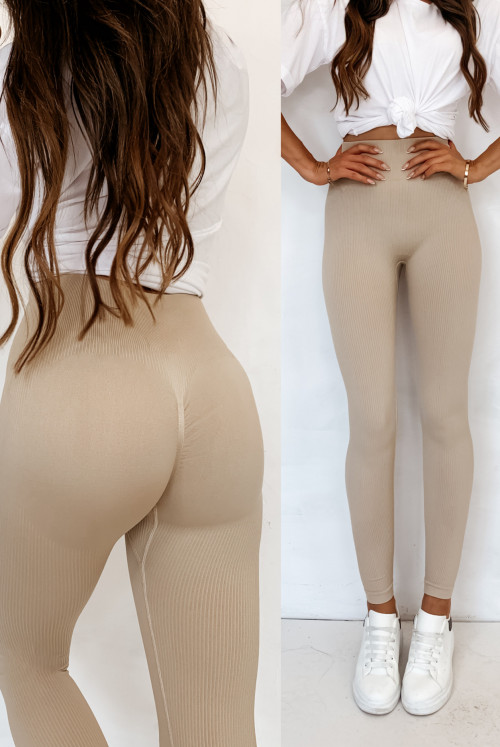 LEGGINSY HERO PUSH UP - beige