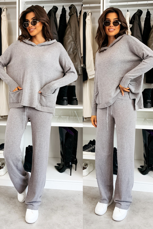 KOMPLET DZIANINOWY COMFY - gray