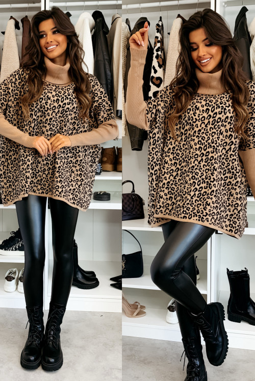 SWETEREK OVERSIZE ILUMA - leopard