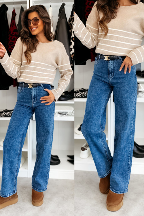 JEANSY ZUSSY HIGHT WAIST - blue denim