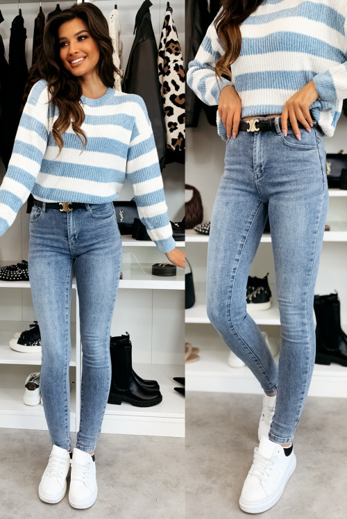 JEANSY LAULY HIGHT WAIST SKINNY - blue