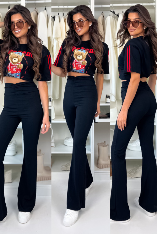 LEGGINSY PRĄŻKOWANE AVERS BLACK