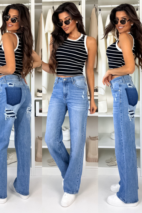 JEANSY LAUSY HIGHT WAIST - denim