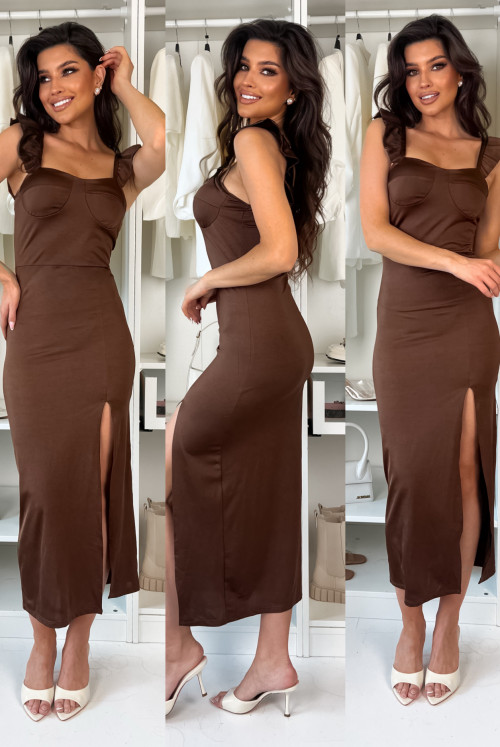 SUKIENKA KIMBERLY - chocolate