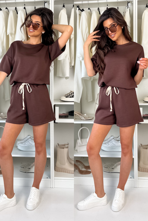 KOMPLET BESOS SHORT - chocolate