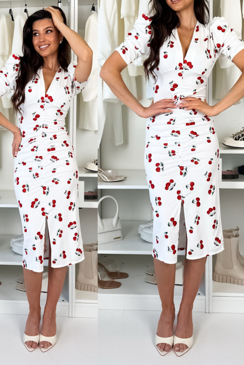SUKIENKA KIARA - white cherry
