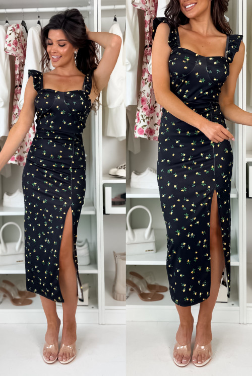 SUKIENKA KIMBERLY - black mini lemon
