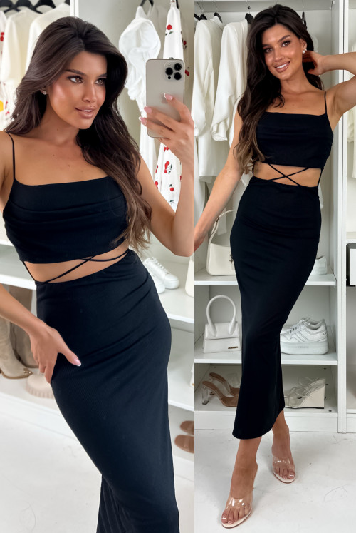 SUKIENKA MARBELL - black