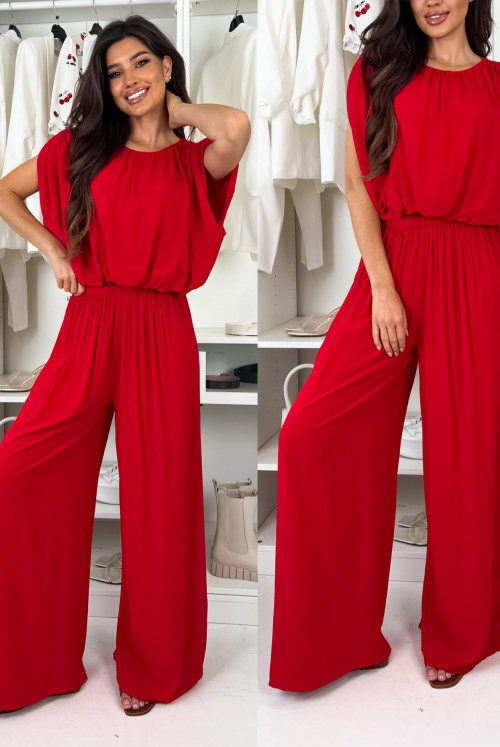 KOMPLET ELENA Z WISKOZY - red