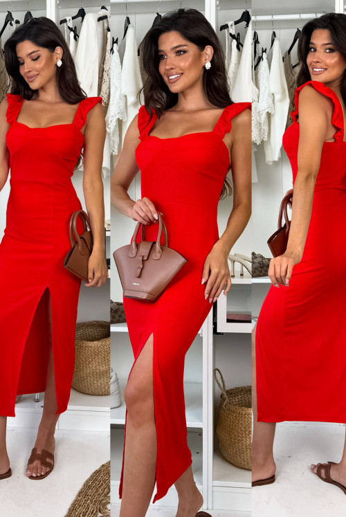 SUKIENKA KIMBERLY PRĄZEK - red