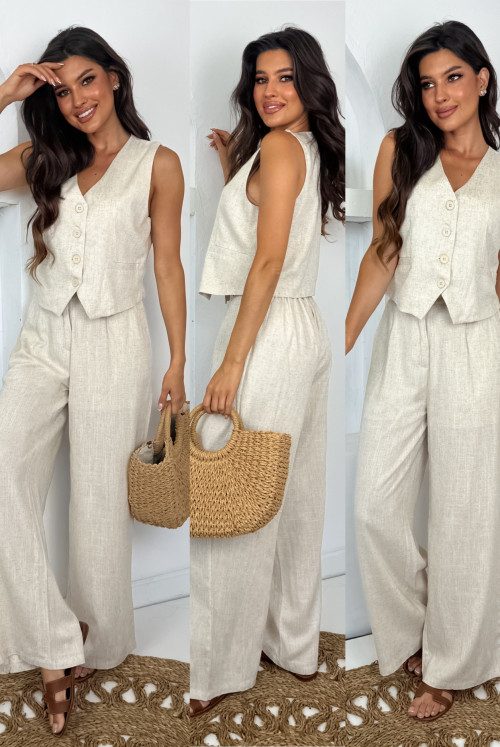 KOMPLET LNIANY EVERS - beige