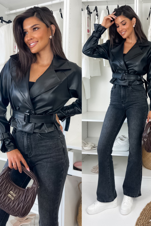 RAMONESKA FALL LEATHER - BLACK