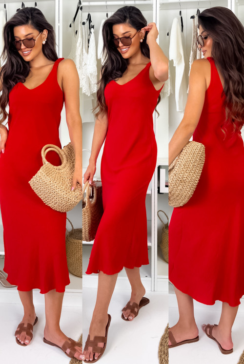 SUKIENKA KHLOE Z WISKOZY - RED