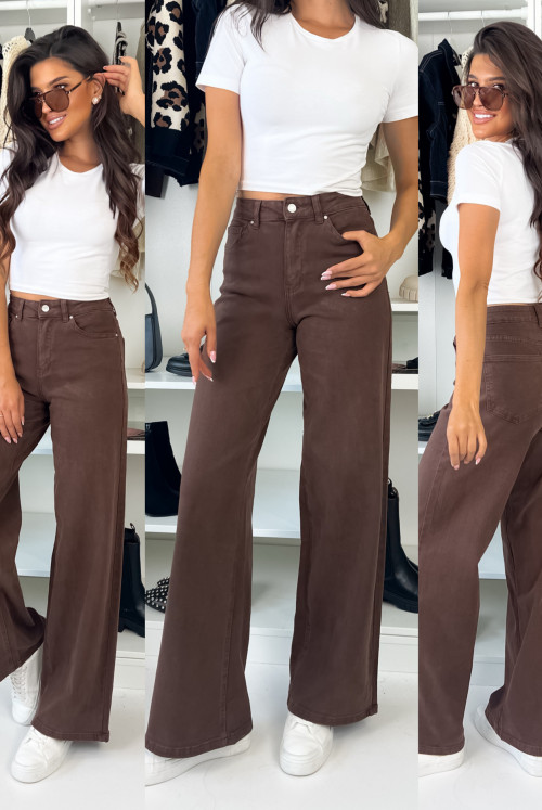 JEANSY WIDE LEG CLASSYC CHOCOLATE