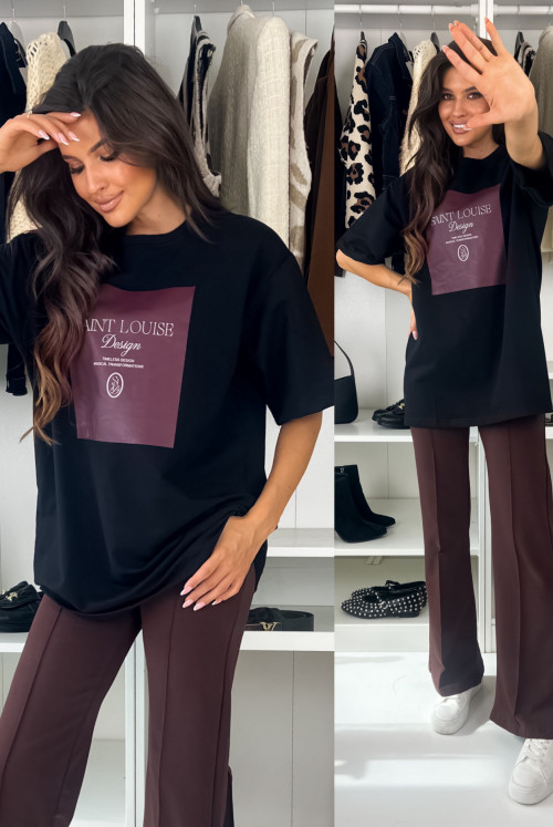TSHIRT LONG SAINT BLACK