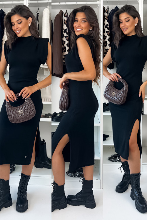 SUKIENKA DZIANINOWA POPPY - BLACK