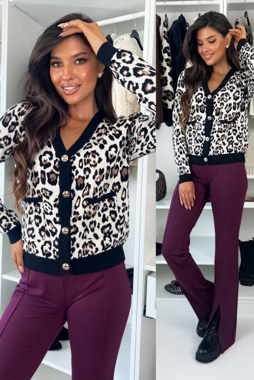 SWETEREK CHARLOT BEIGE LEOPARD
