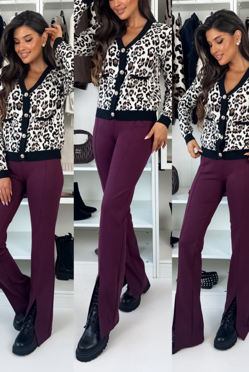 LEGGINSY NEGRET - BORDO