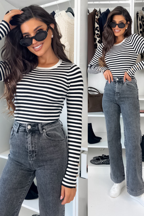 SWETEREK LONLY - white black
