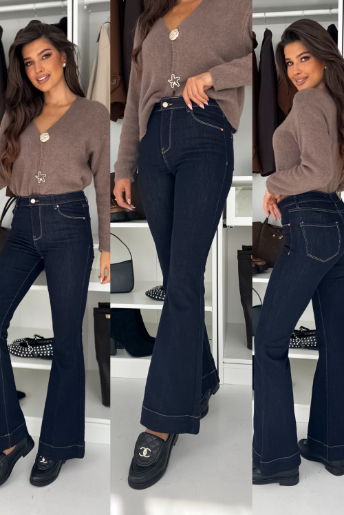 JEANSY LAUSSY HIGHT WAIST DARK DENIM