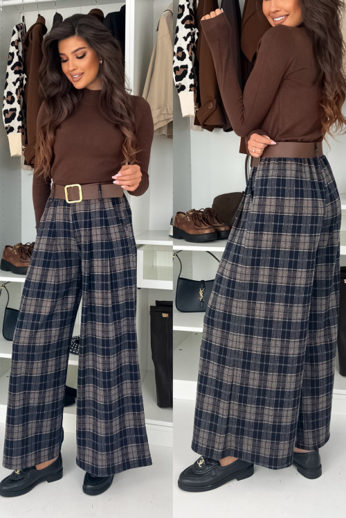 SPODNIE FALL IN Z PASKIEM - NAVY