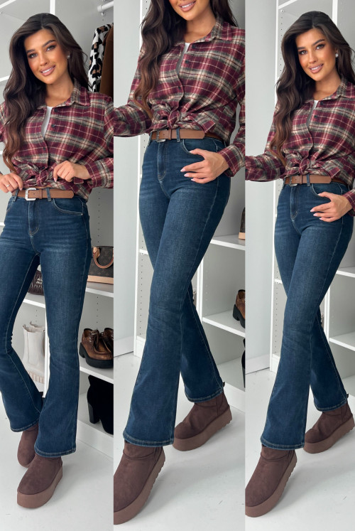 JEANSY DAYVER DARK DENIM Z PASKIEM