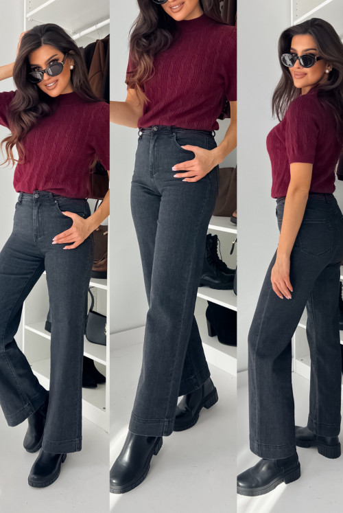 JEANSY WIDE LEG CLASSY LIGHT BLACK