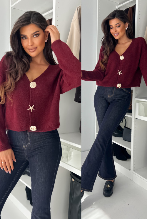 SWETEREK BABY ALPACA - bordo