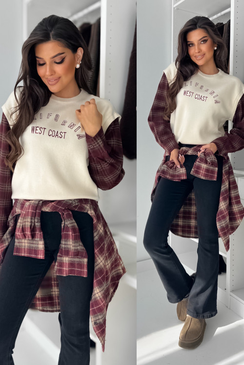 SWETEREK ANGELS - BEIGE BORDO