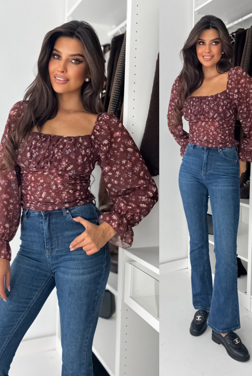BLUZECZKA FEMME - choco mini flower