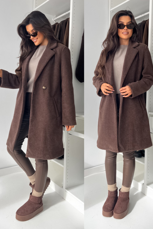 PŁASZCZ LOUVER CHOCO