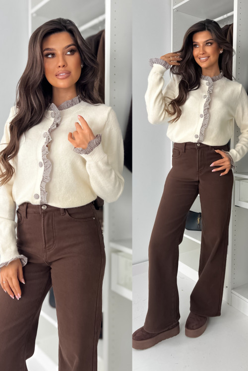 SWETEREK NANCY BEIGE CHOCO