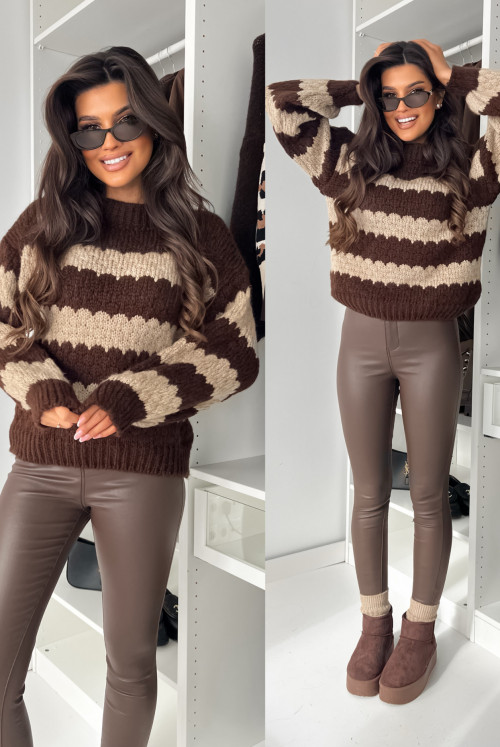SWETEREK MOUTAN BEIGE CHOCO