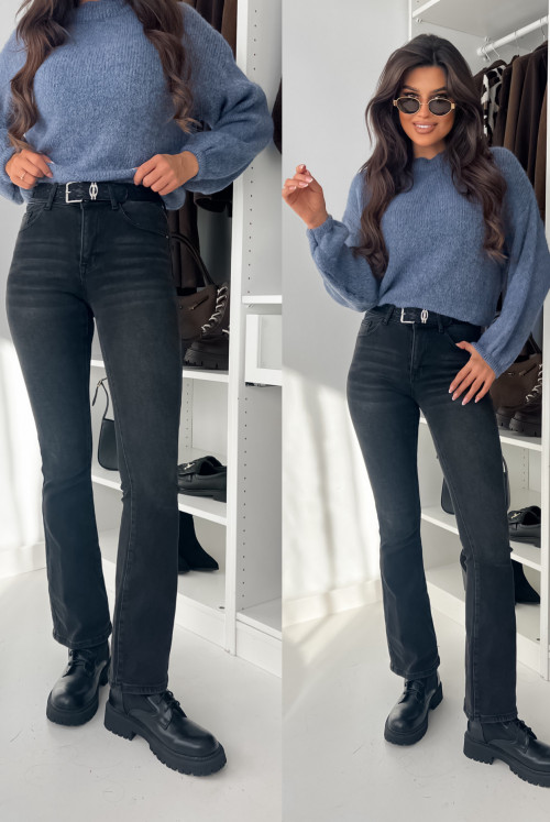 JEANSY SARAY BLACK Z PASKIEM