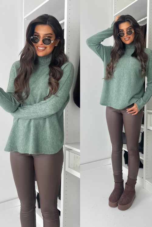 SWETEREK CINDY Z BABY ALPAKA - MATCHA