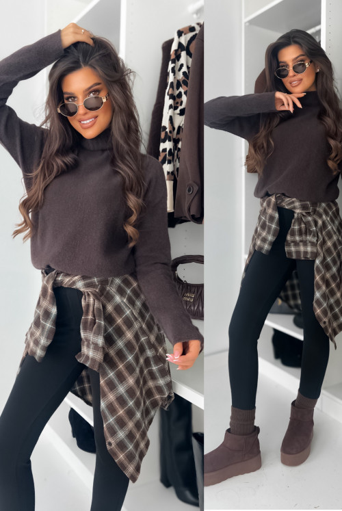SWETEREK CINDY Z BABY ALPAKA - CHOCO